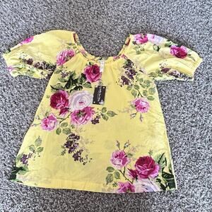 Matilda Jane Sz S Floral Blouse XL Cottagecore Fairy Boho Feminine Romantic